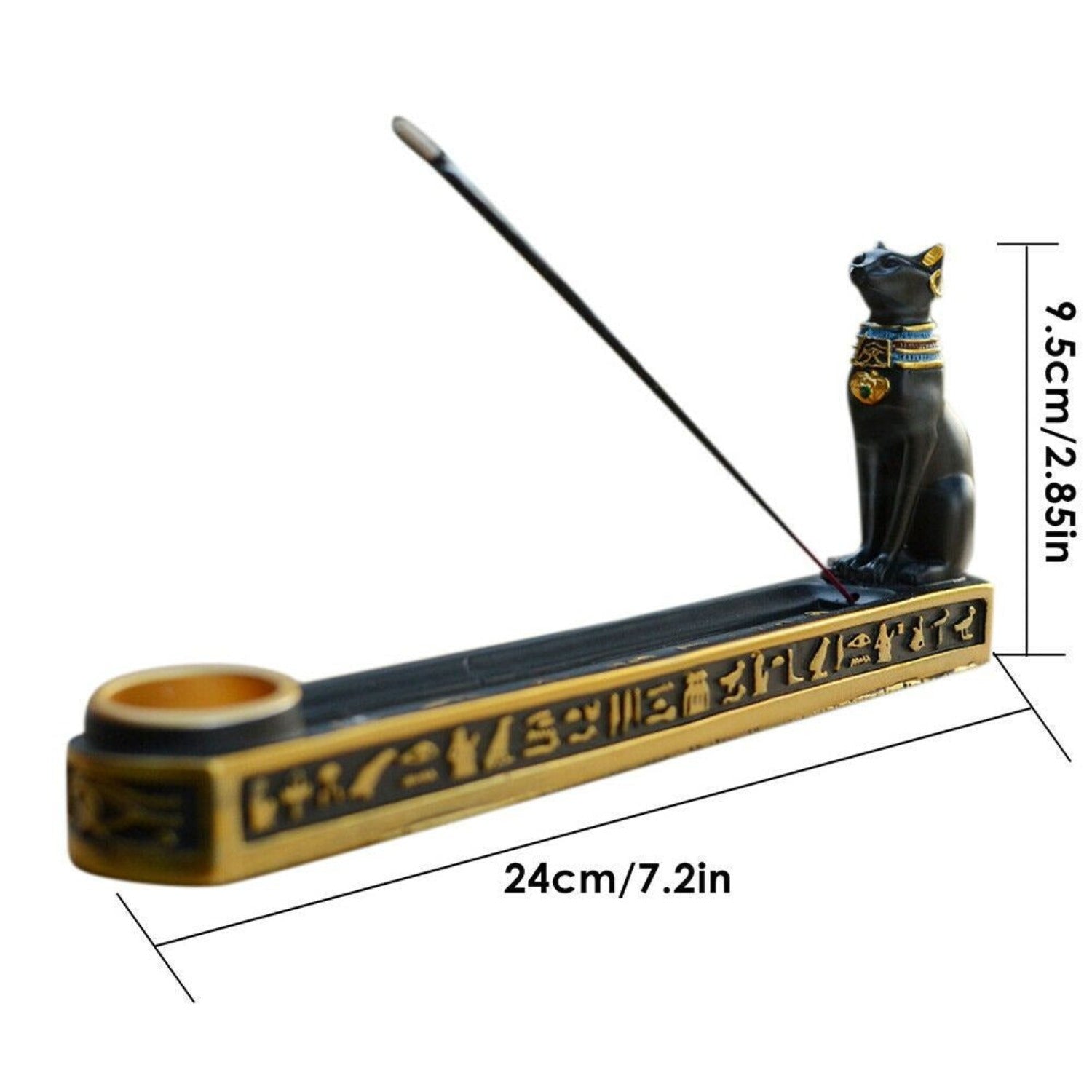 Egyptian Mythology Bastet Cat Incense Burner Holder