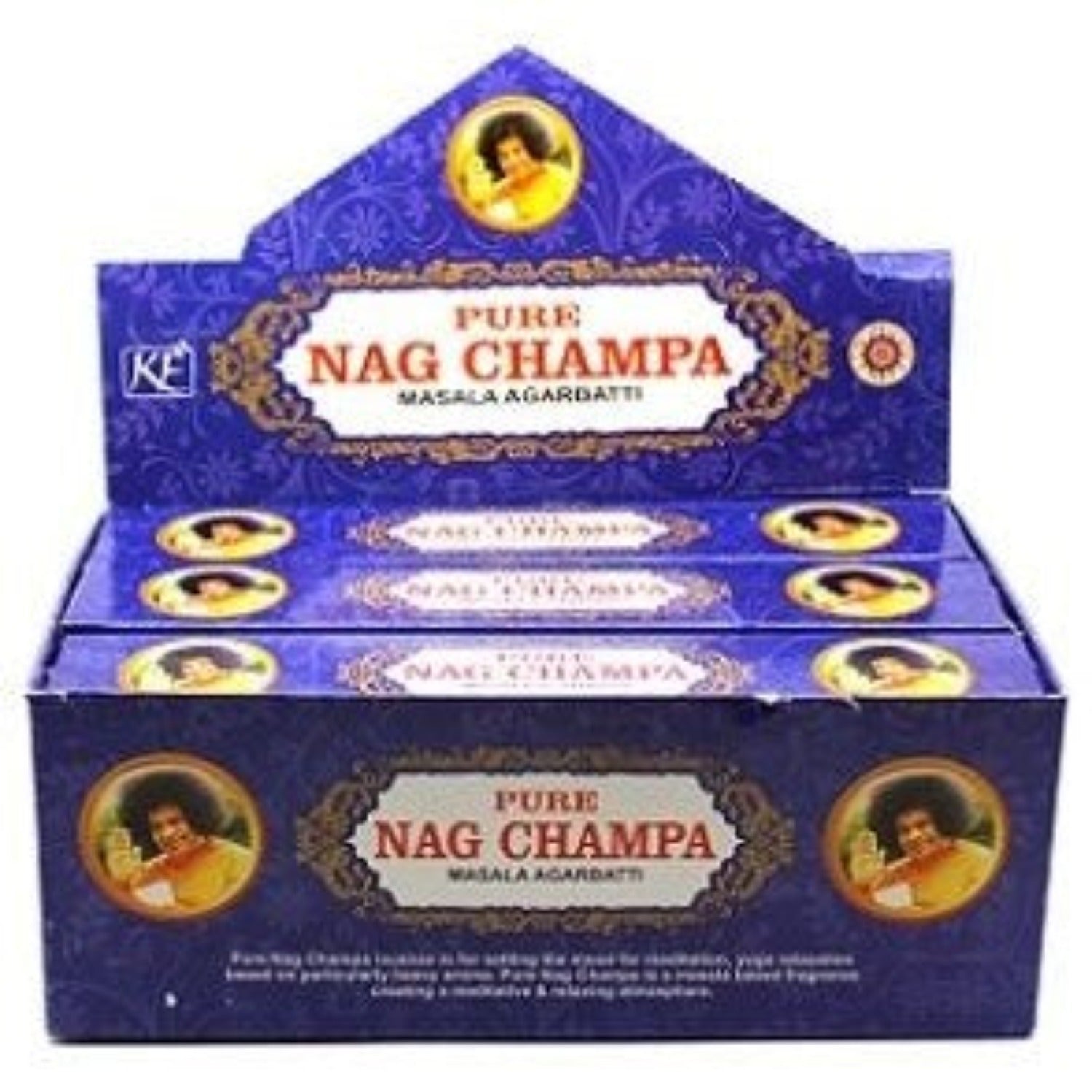 Pure Nag Champa Masala Agarbatti - Incense Sticks - 12 Boxes x 15 Grams = ( 180 Grams )