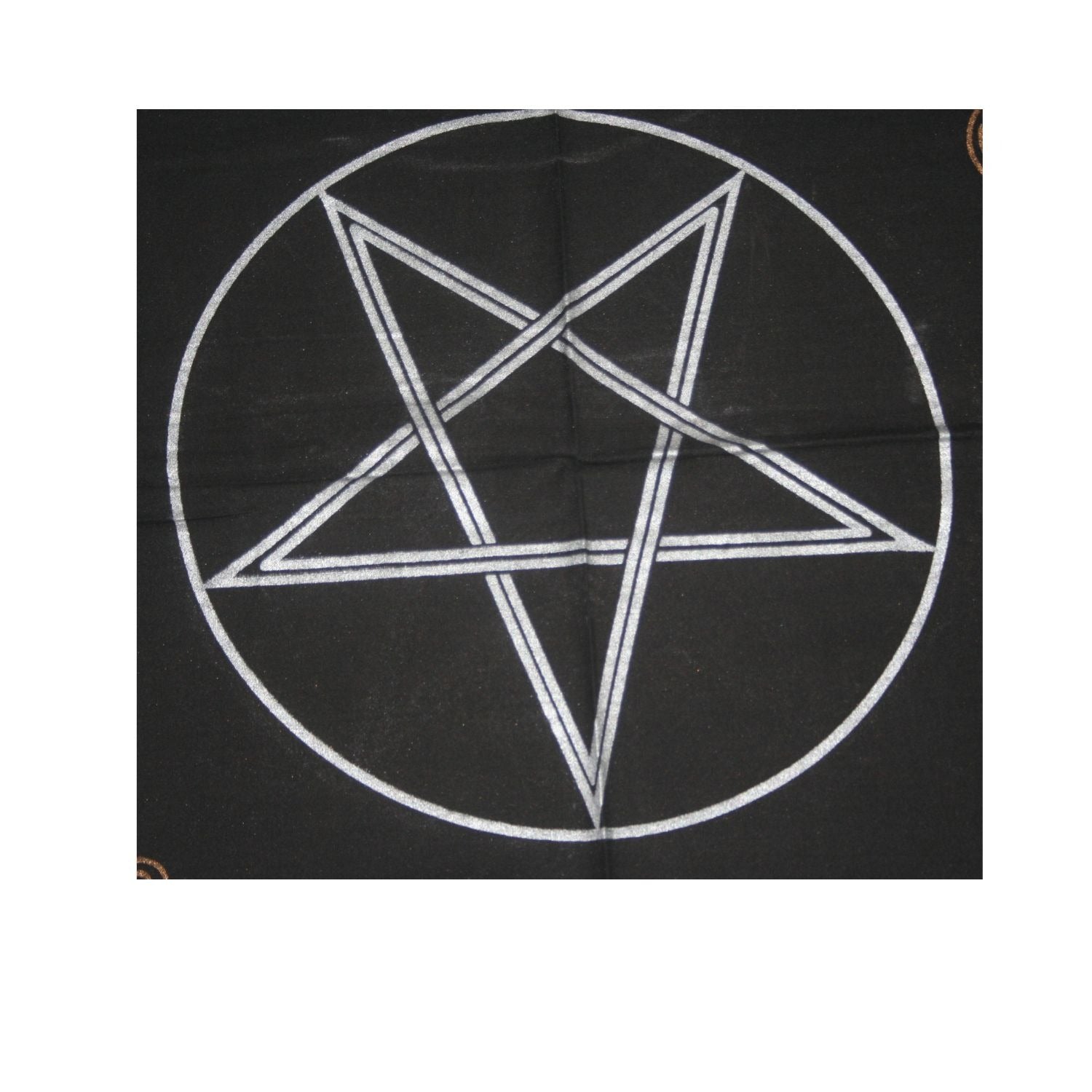 Cotton Altar Cloth Star Golden Silver Print 24 X 24 Inches