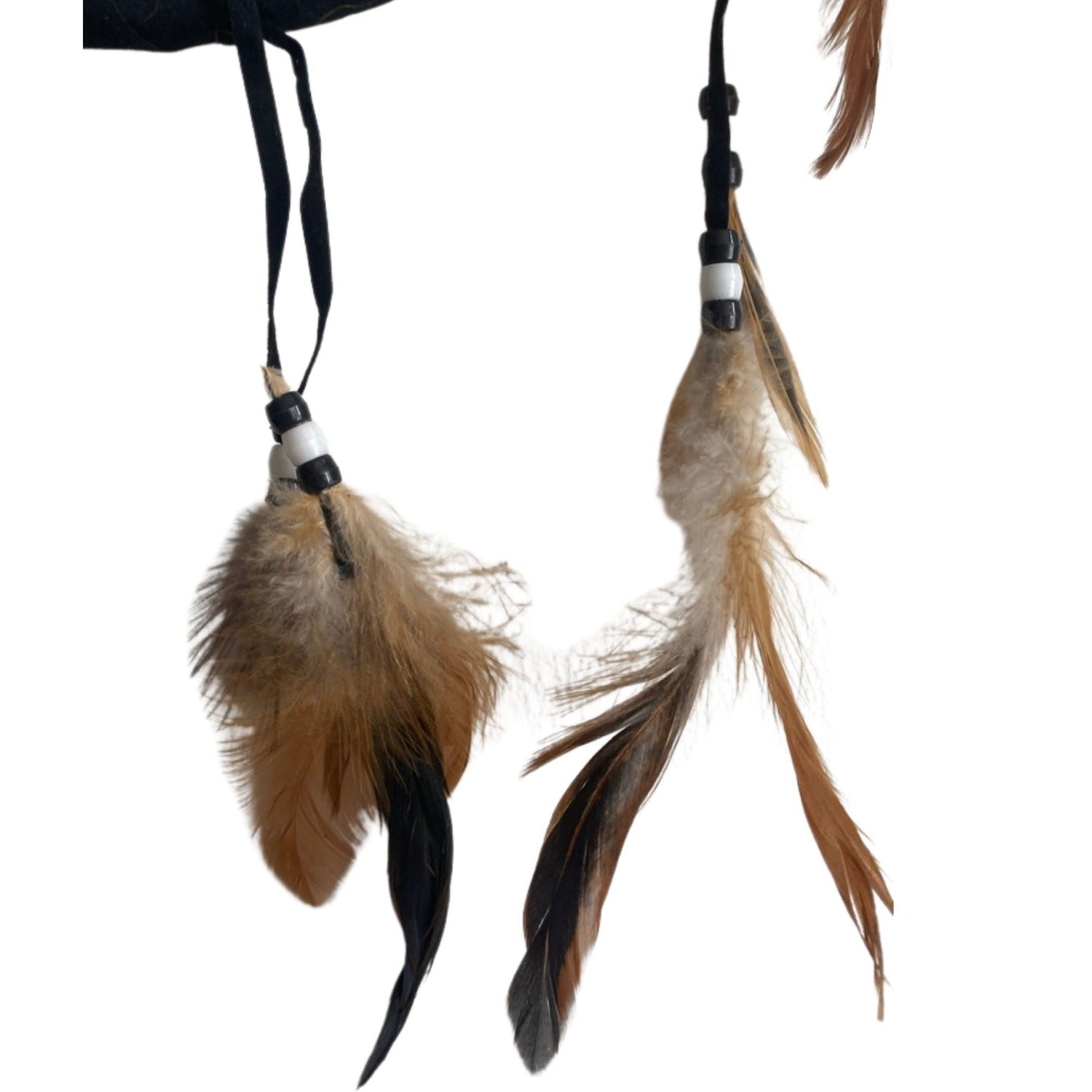 Medium Dream Catcher with Feathers, Protective Wolf Design 12"