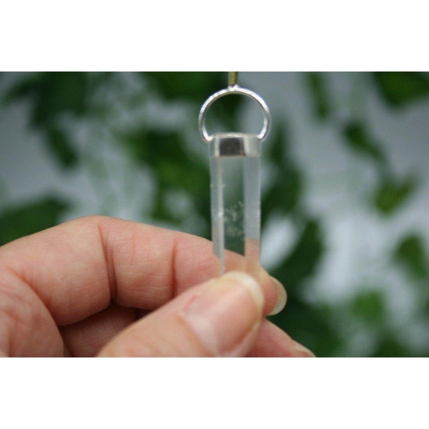 Premium Silver Clear Quartz Power Pendant