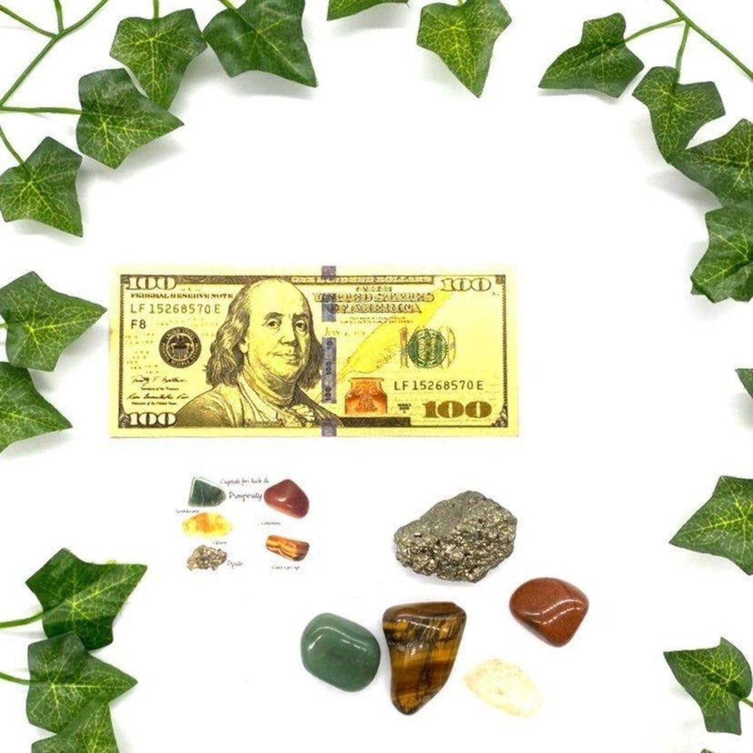 Money Kit Crystals & Gold Dollar Bill