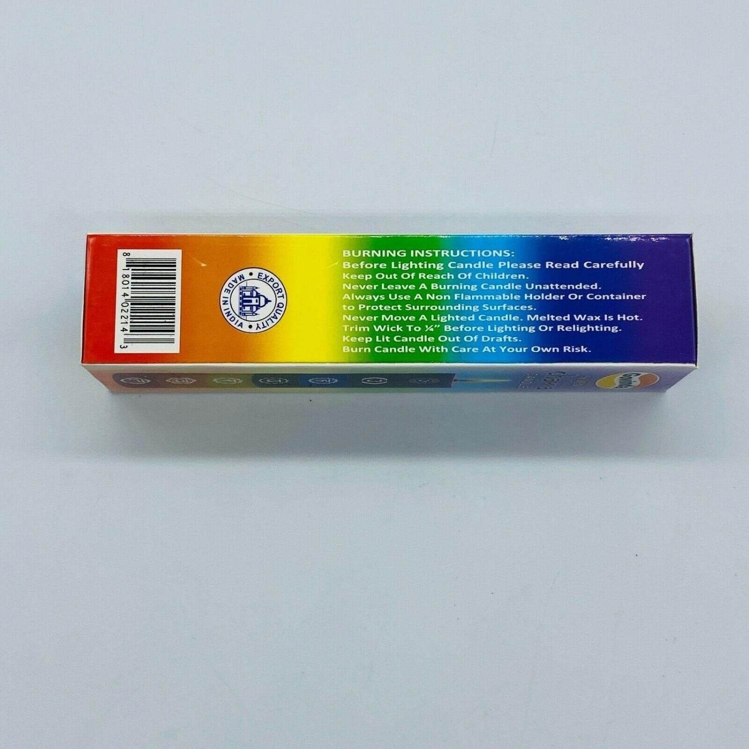 Seven Chakras Layered Candle Crown to Root