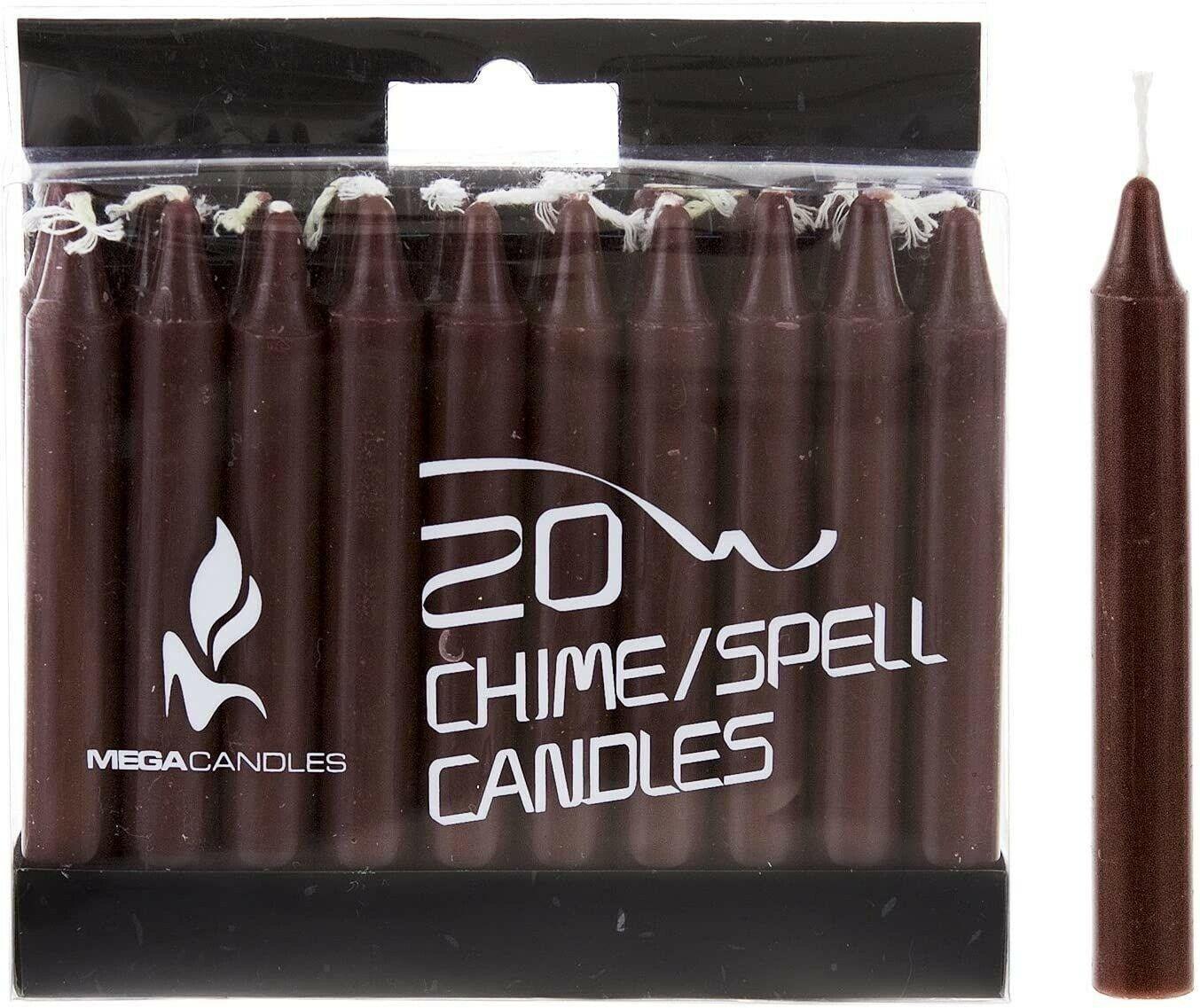 Mega Candles Unscented 4 Inch Mini Chime Ritual Spell Taper Candles Set of 20