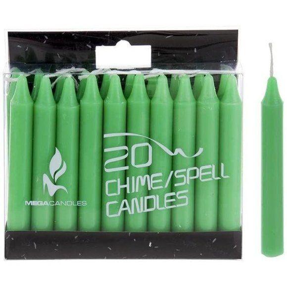 Mega Candles Unscented 4 Inch Mini Chime Ritual Spell Taper Candles Set of 20