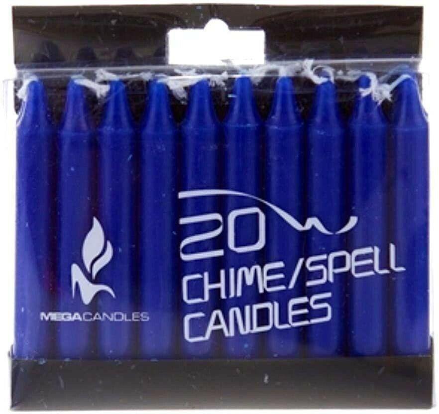 Mega Candles Unscented 4 Inch Mini Chime Ritual Spell Taper Candles Set of 20