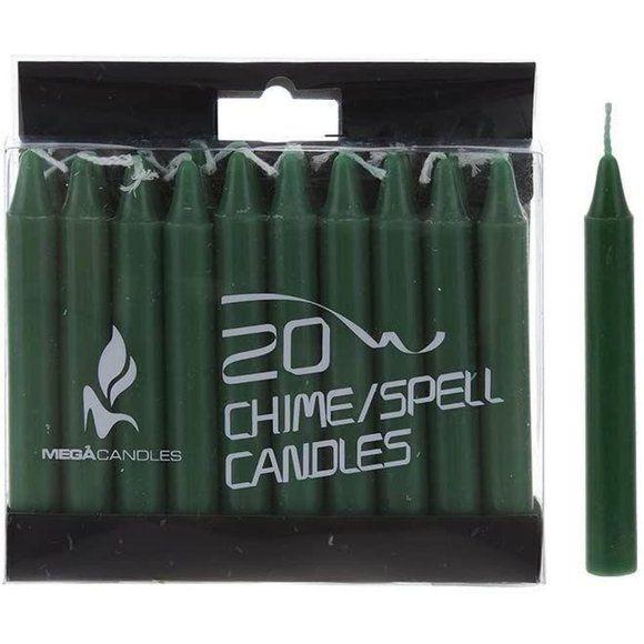 Mega Candles Unscented 4 Inch Mini Chime Ritual Spell Taper Candles Set of 20