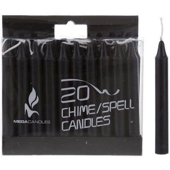 Mega Candles Unscented 4 Inch Mini Chime Ritual Spell Taper Candles Set of 20