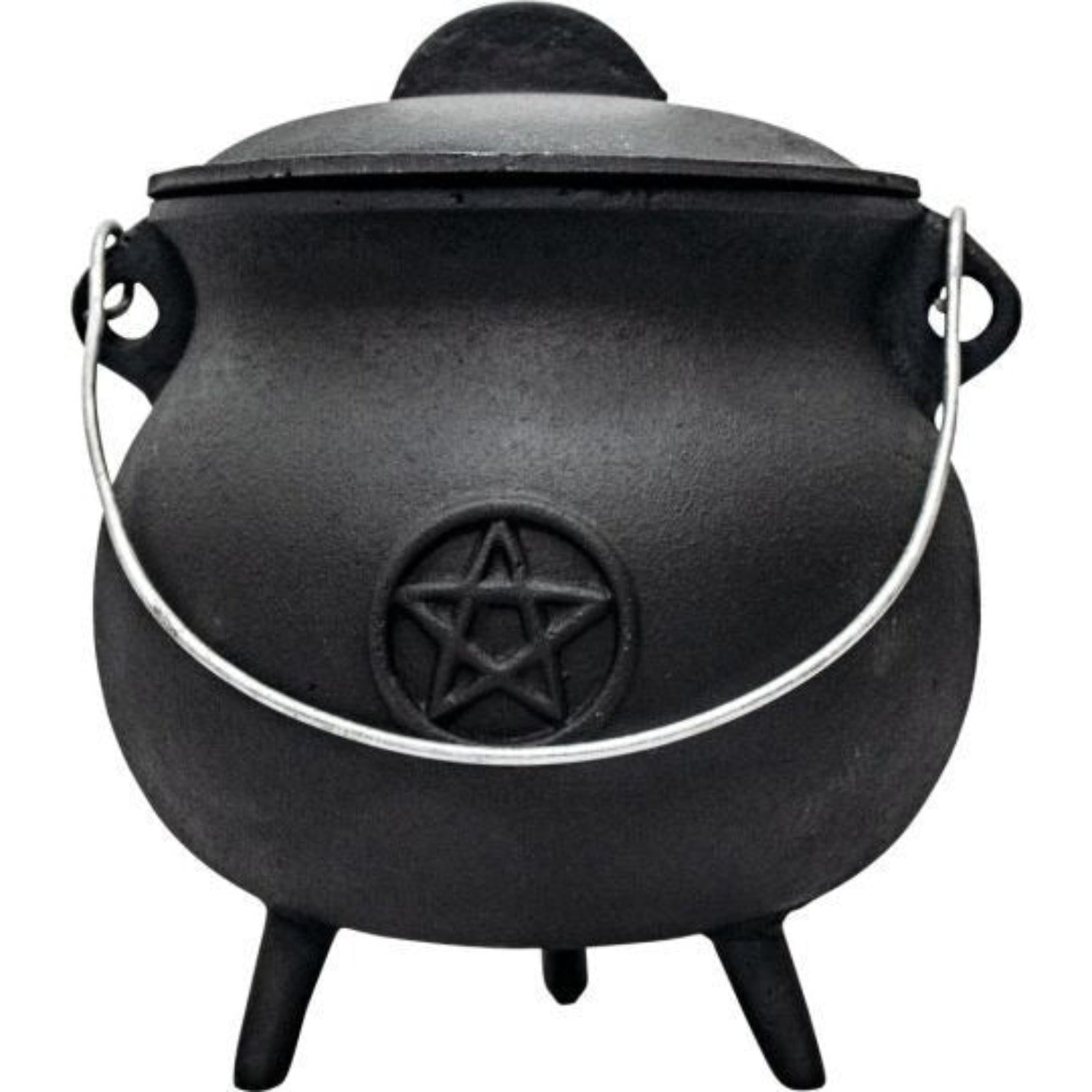 Cast Iron Cauldron Large 8.5 in Pentacle