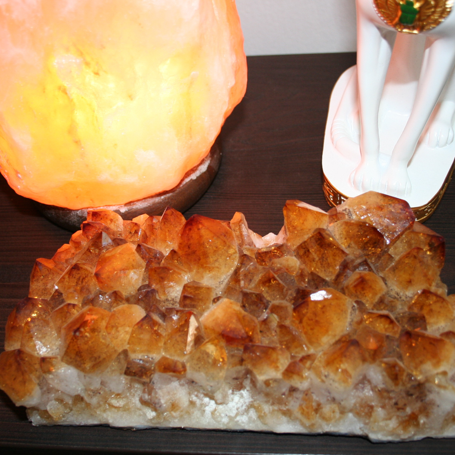Citrine Clusters With Cut Base
