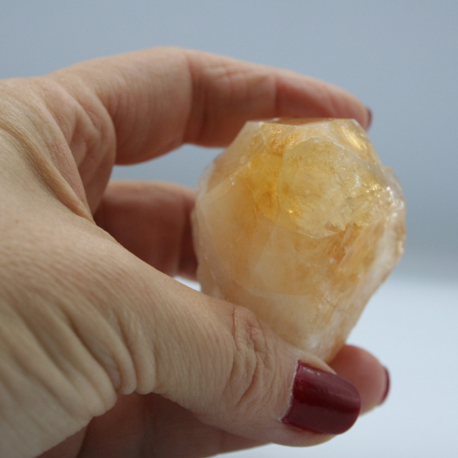Citrine Point with Cut Base