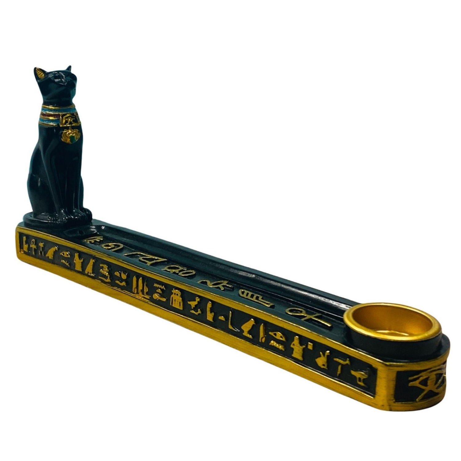 Egyptian Mythology Bastet Cat Incense Burner Holder