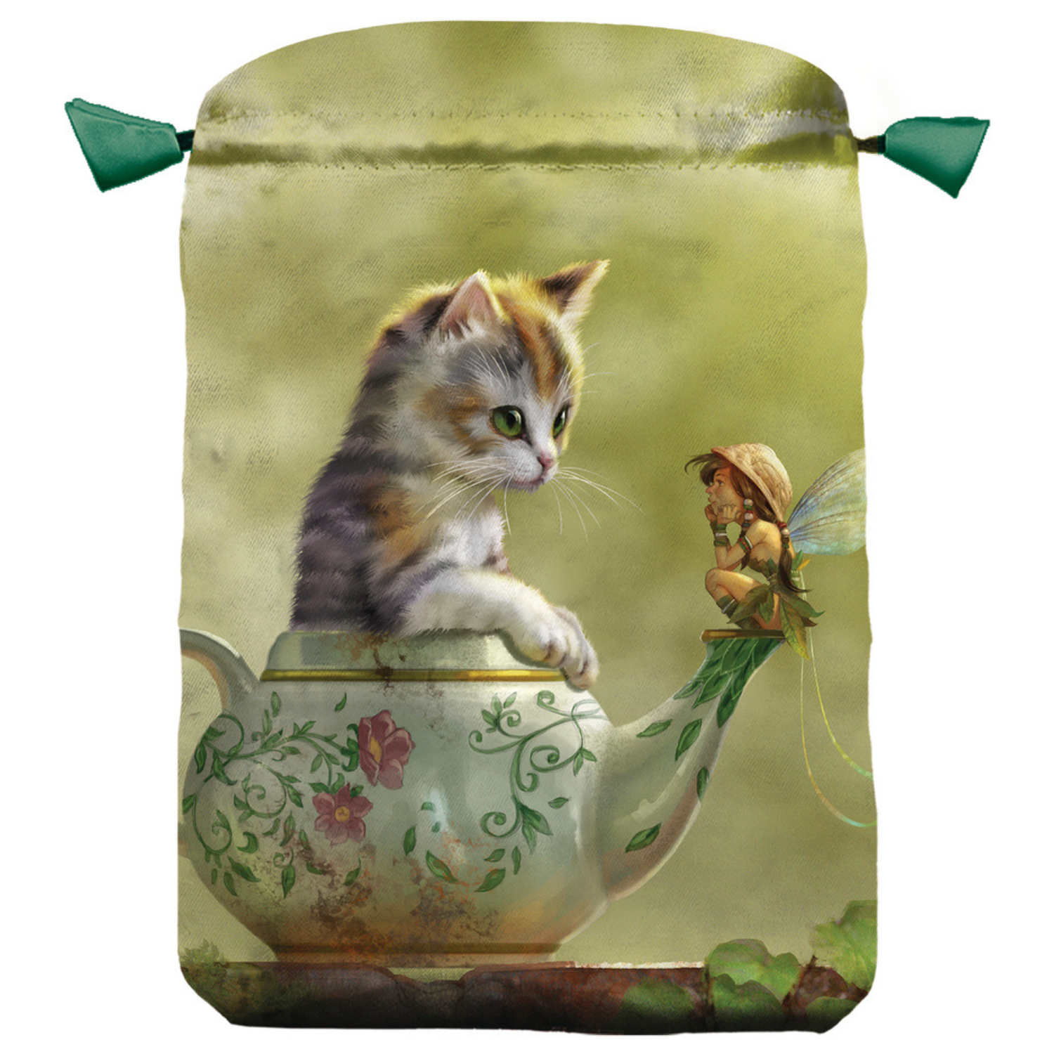 Fantasy Cat Satin Tarot Runas & Stones