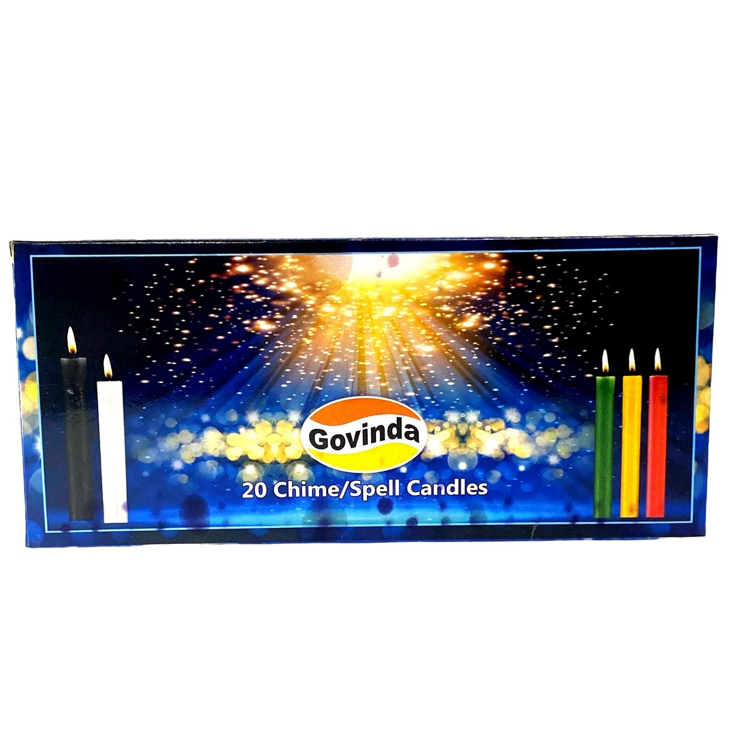 Govinda - 4 Inch Mini Ritual Chime Spell Candles - Black - Pack of 20