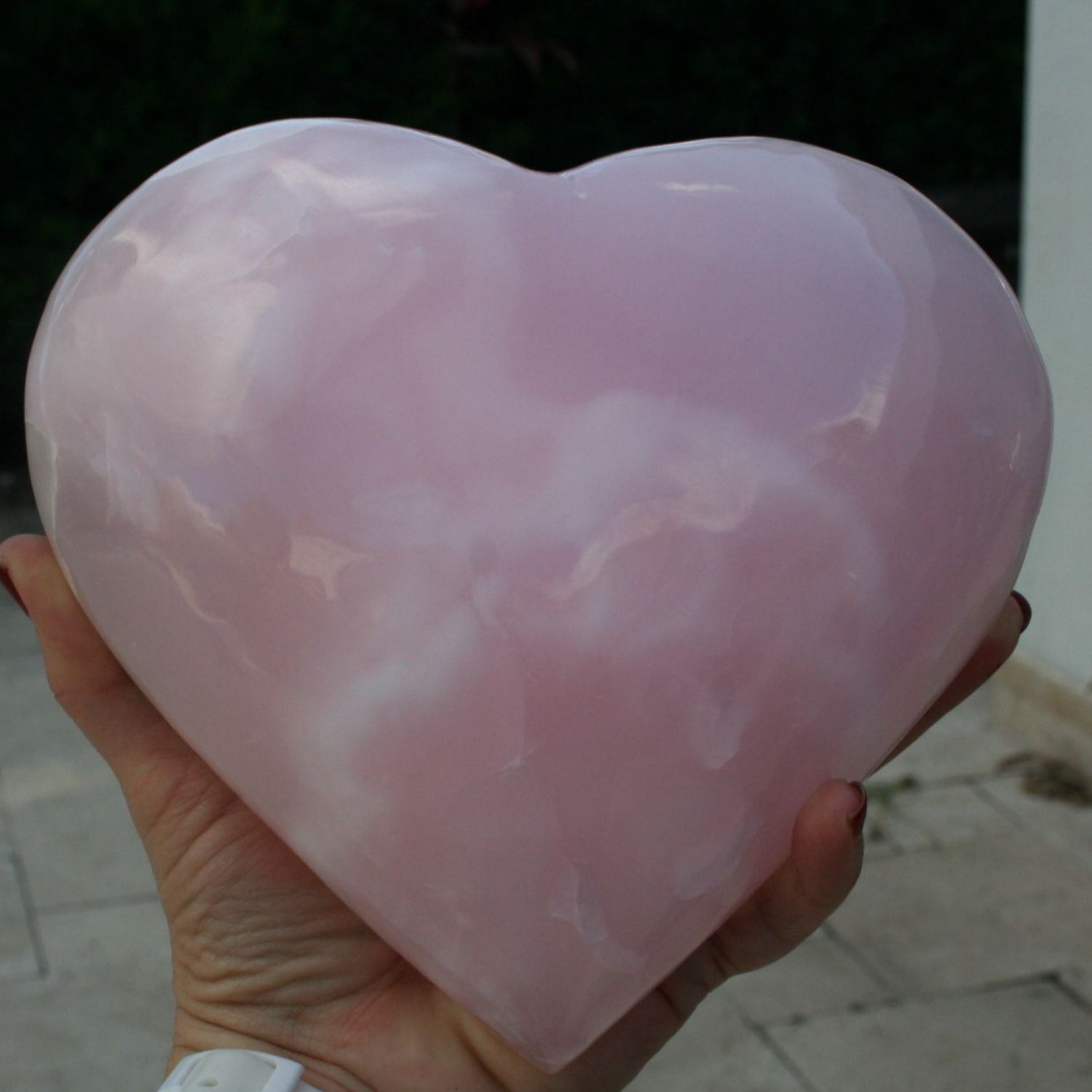 Pink Calcite Heart - Mangano Calcite Heart