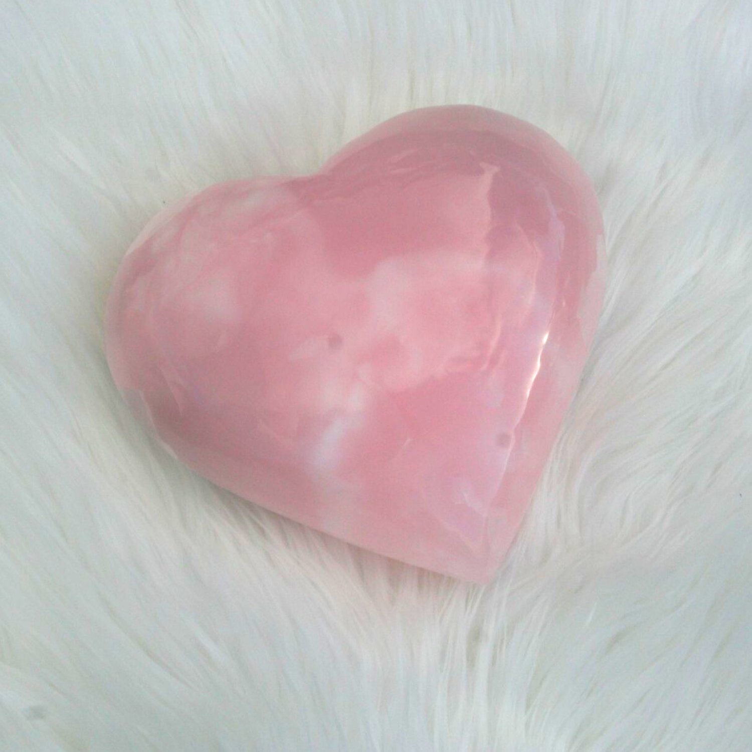 Pink Calcite Heart - Mangano Calcite Heart