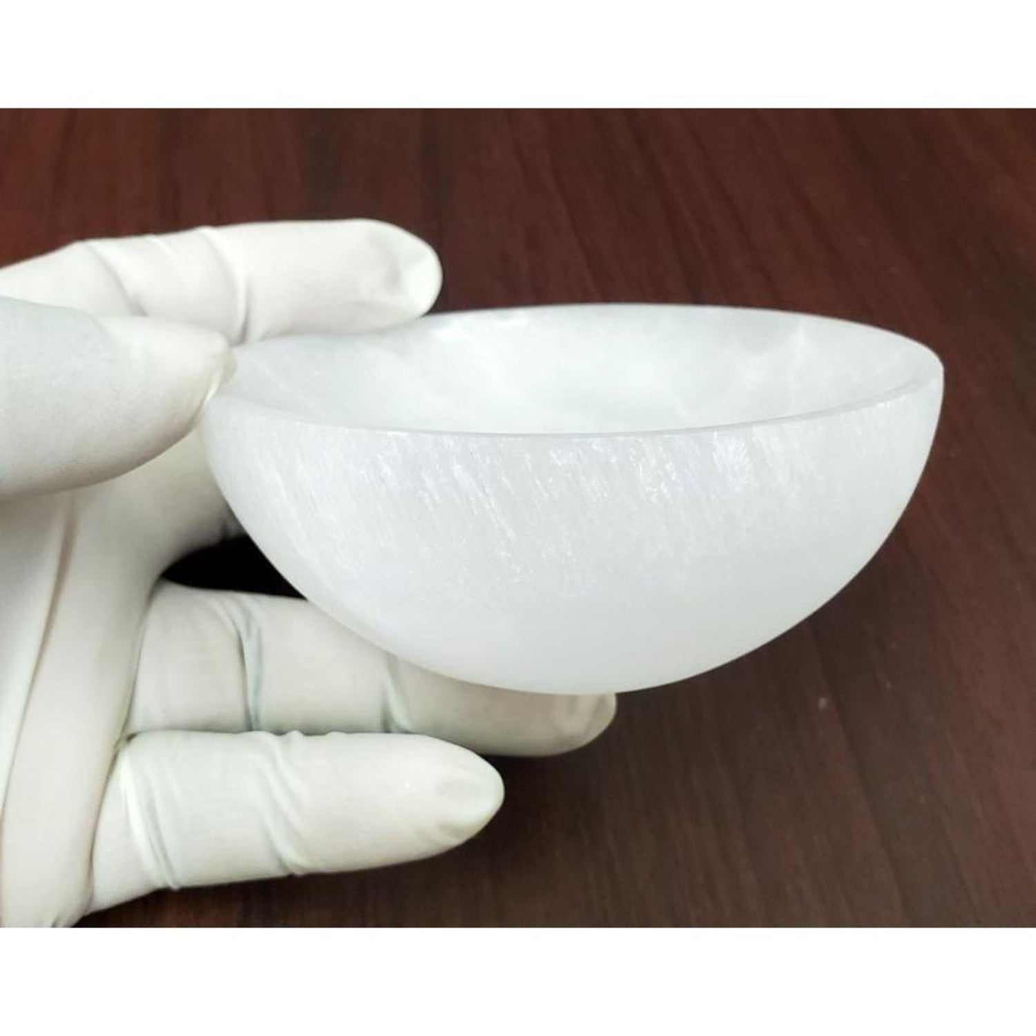 White Selenite Bowl