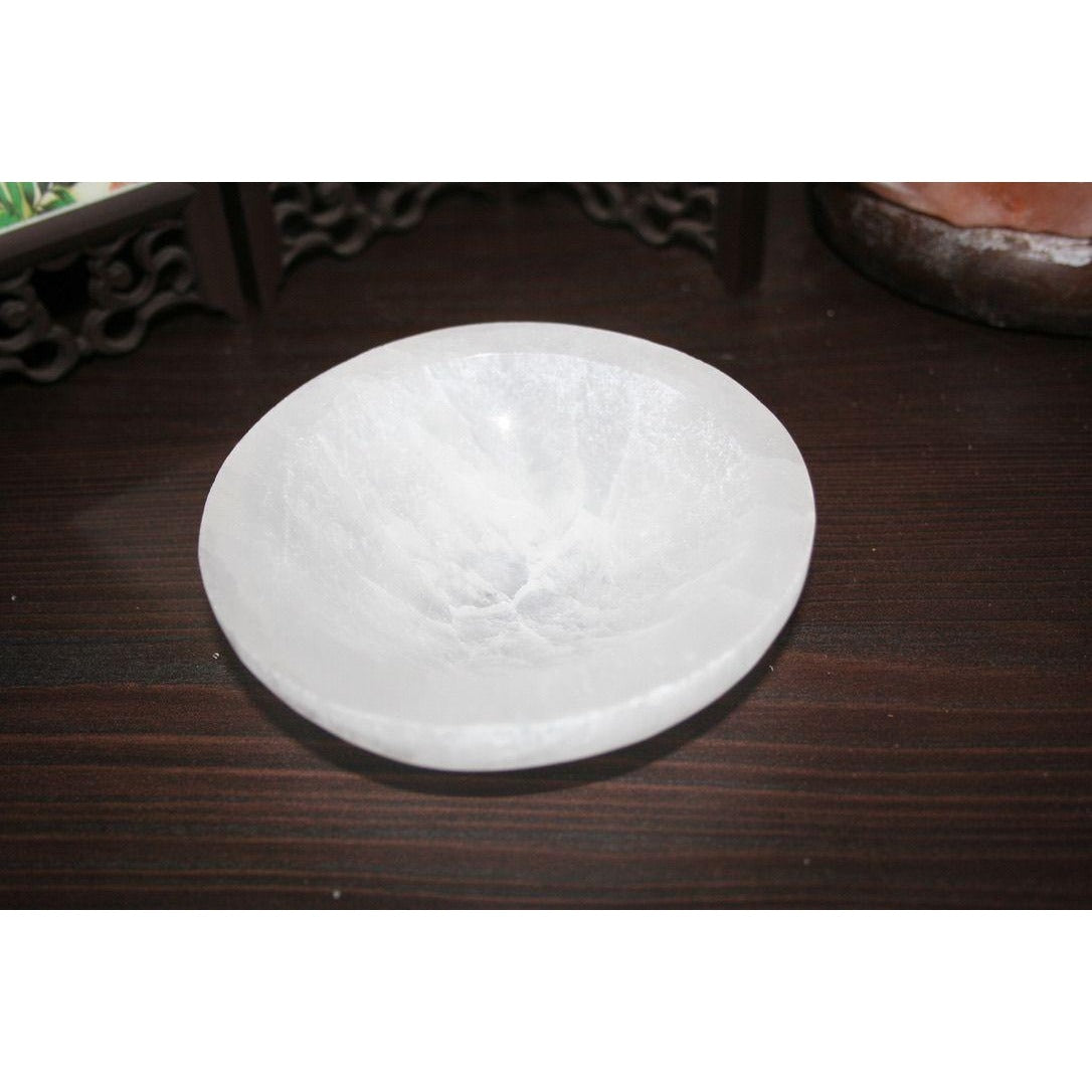 White Selenite Bowl