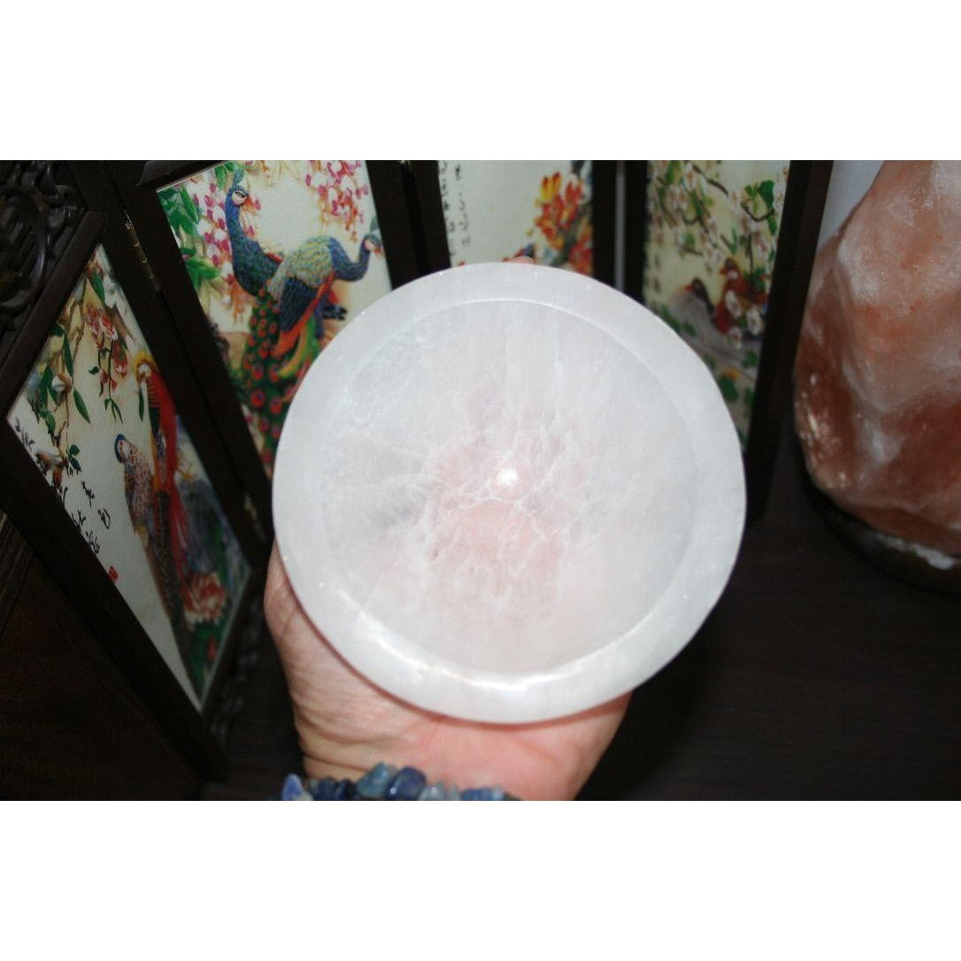 White Selenite Bowl