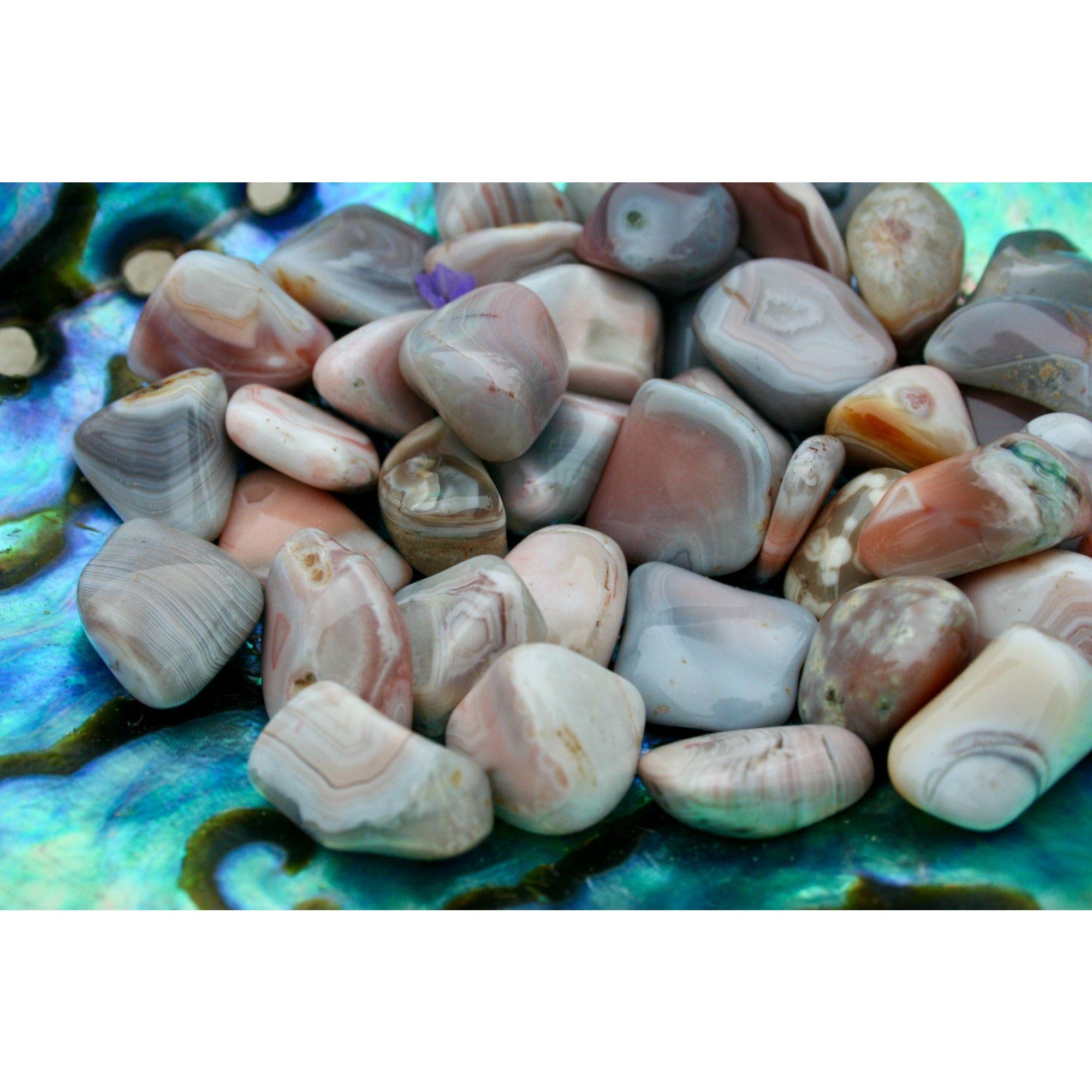 Pink Botswana Agate Tumbled Stone