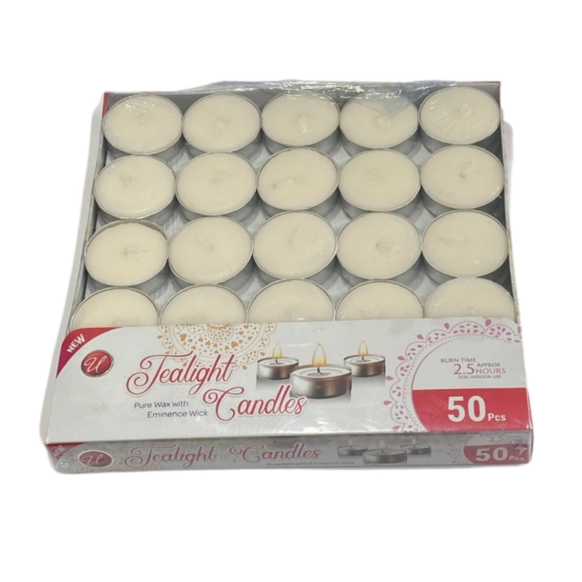 Tea Light Candles Pack of 50 Unscented