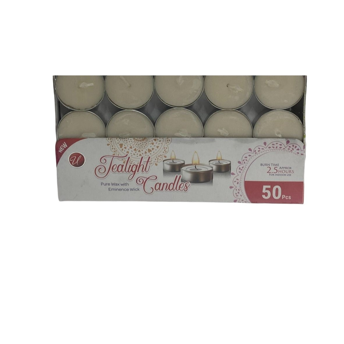 Tea Light Candles Pack of 50 Unscented