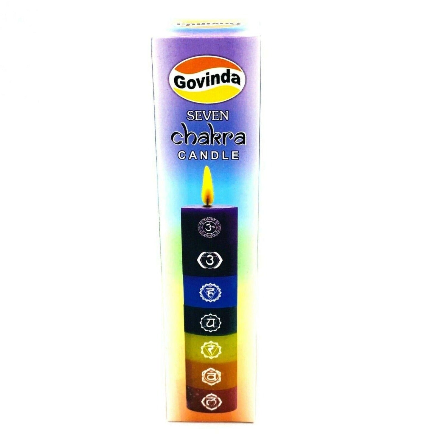 Seven Chakras Layered Candle Crown to Root