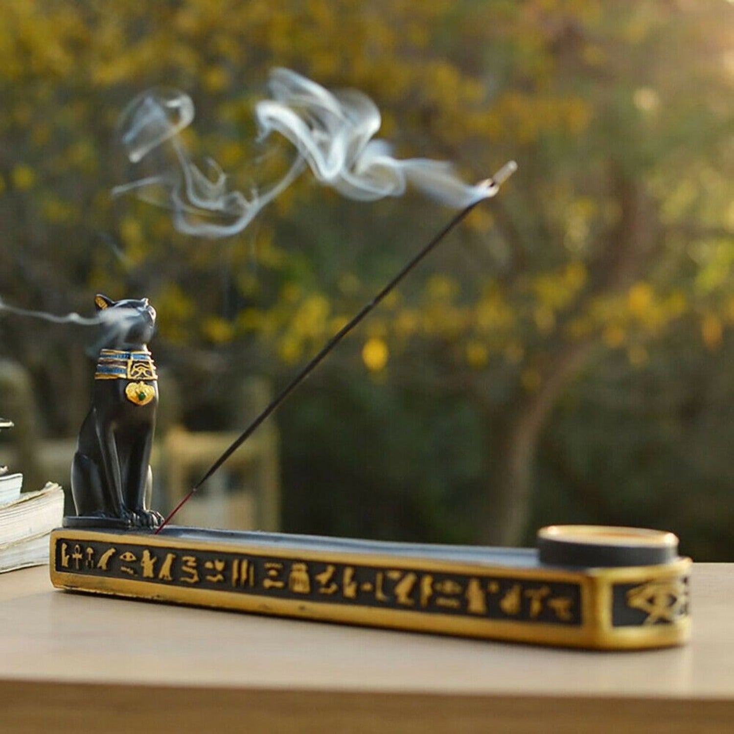 Egyptian Mythology Bastet Cat Incense Burner Holder
