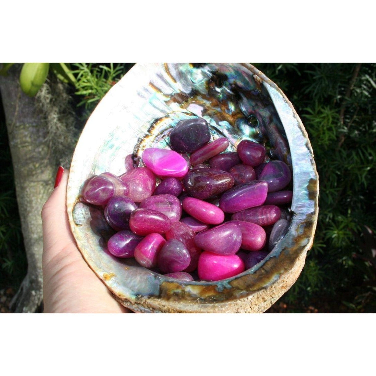 Pink Agate Tumbled Stone