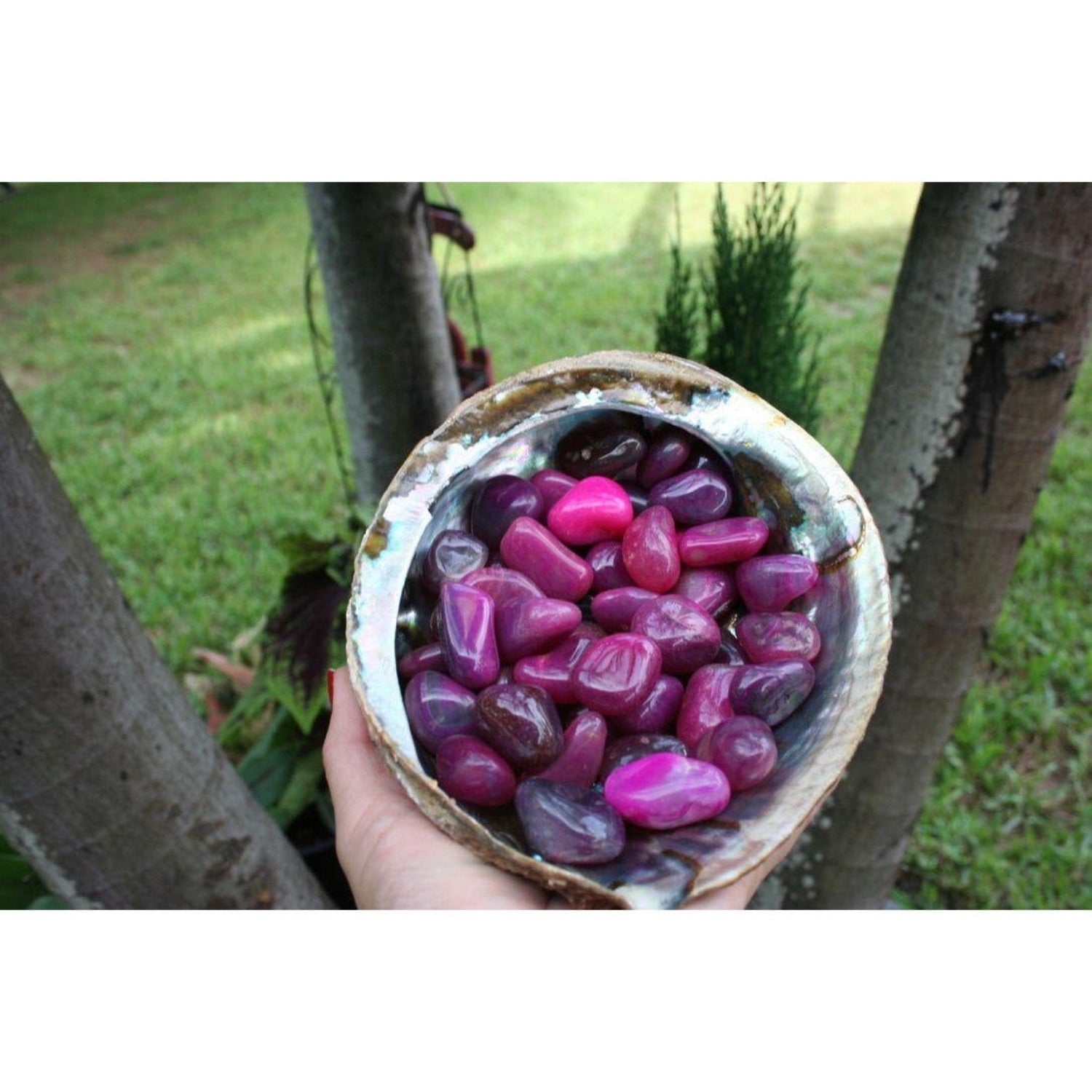 Pink Agate Tumbled Stone