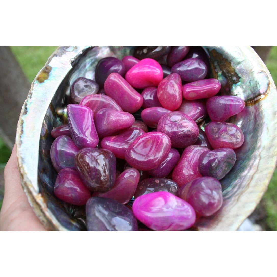Pink Agate Tumbled Stone